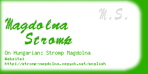 magdolna stromp business card